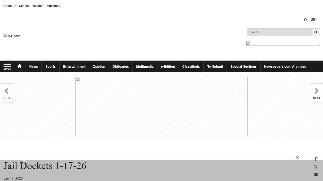 Jail Dockets 1-17-26 | News | clevelandbanner.com